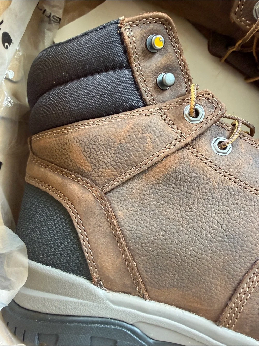 Carhartt Brown and Black Ground Force 6-Inch Waterproof Work Boot